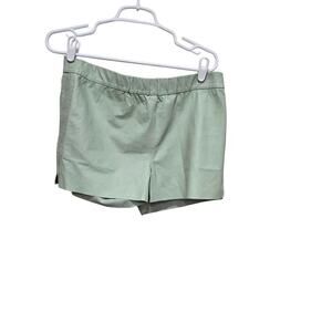 J Brand Lamb Leather Shorts Mint Green Pull On Womens L